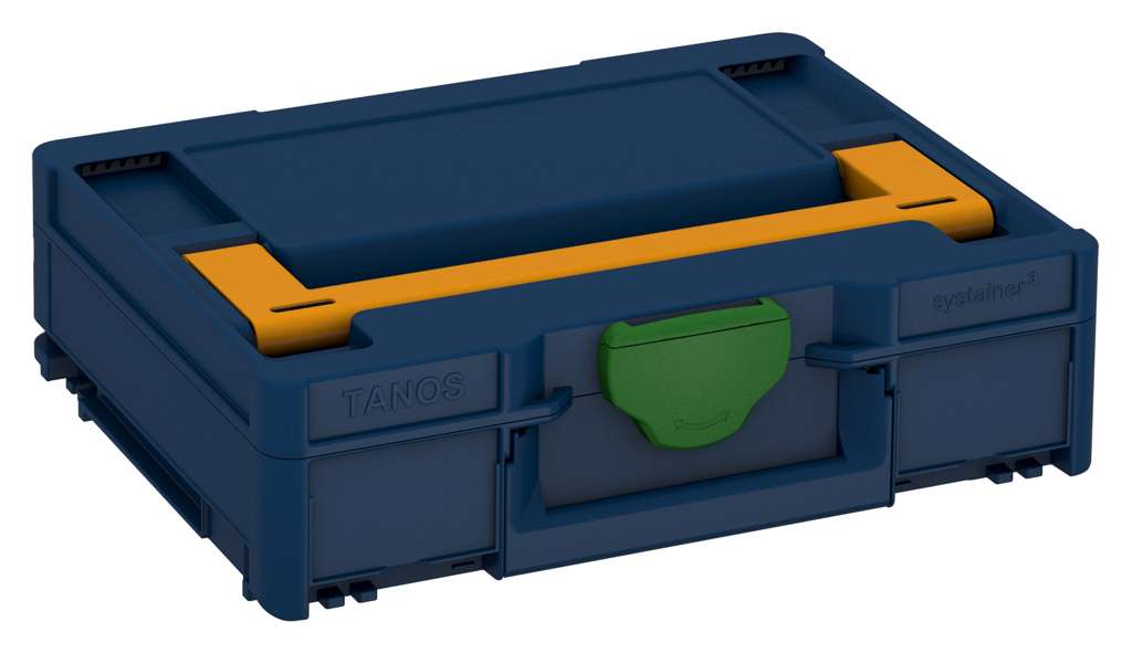 Systainer³ M 112, Sapphire Blue with Daffodil Yellow lid handle and Emerald Green catches