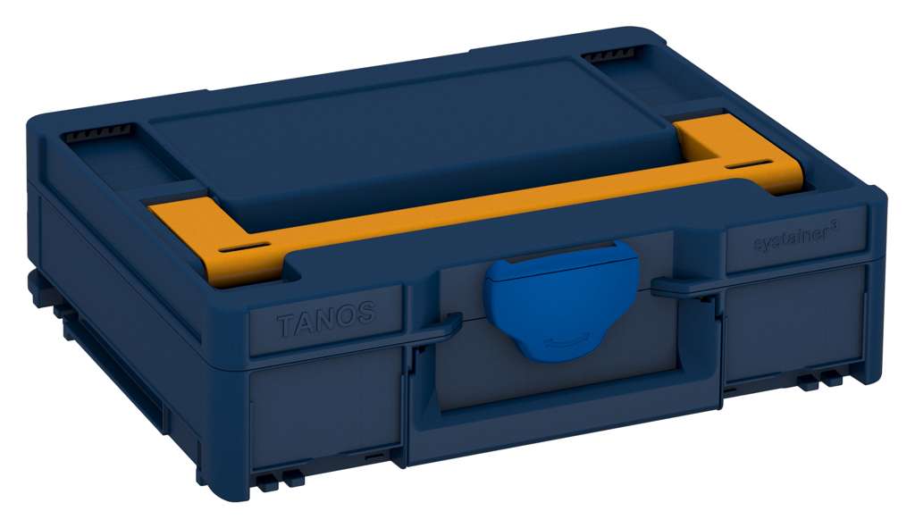 Systainer³ M 112, Sapphire Blue with Daffodil Yellow lid handle and Signal Blue catches