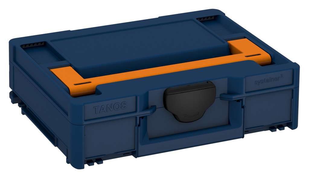 Systainer³ M 112, Sapphire Blue with Deep Orange lid handle and Black catches