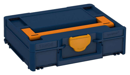 Systainer³ M 112, Sapphire Blue with Deep Orange lid handle and Daffodil Yellow catches