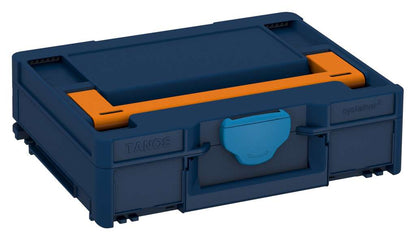 Systainer³ M 112, Sapphire Blue with Deep Orange lid handle and Sky Blue catches