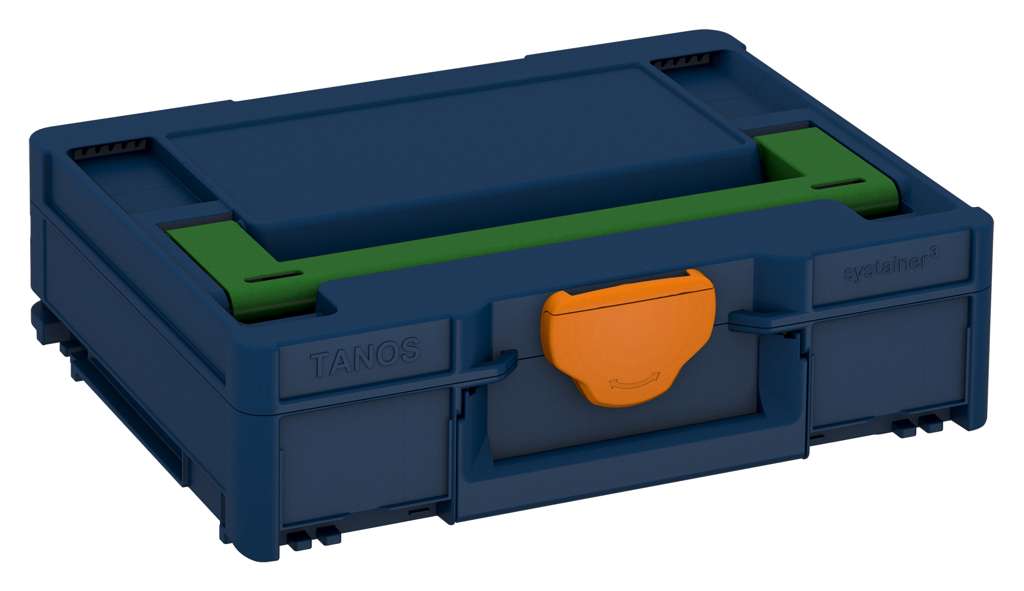 Systainer³ M 112, Sapphire Blue with Emerald Green lid handle and Deep Orange catches