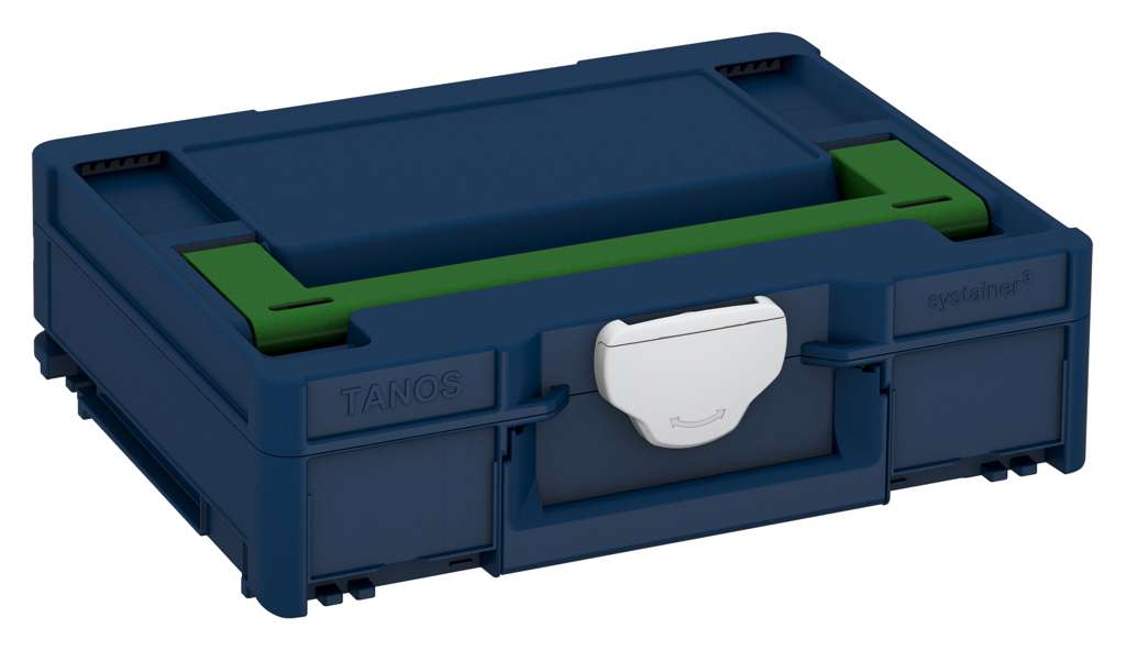 Systainer³ M 112, Sapphire Blue with Emerald Green lid handle and Light Grey catches