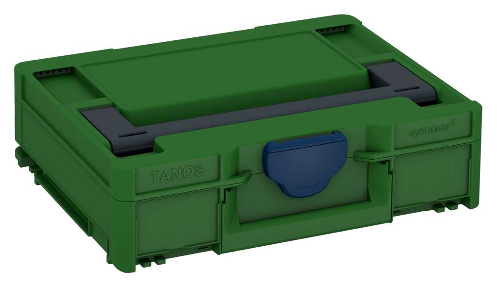 Systainer³ M 112, Emerald Green with Anthracite lid handle and Sapphire Blue catches