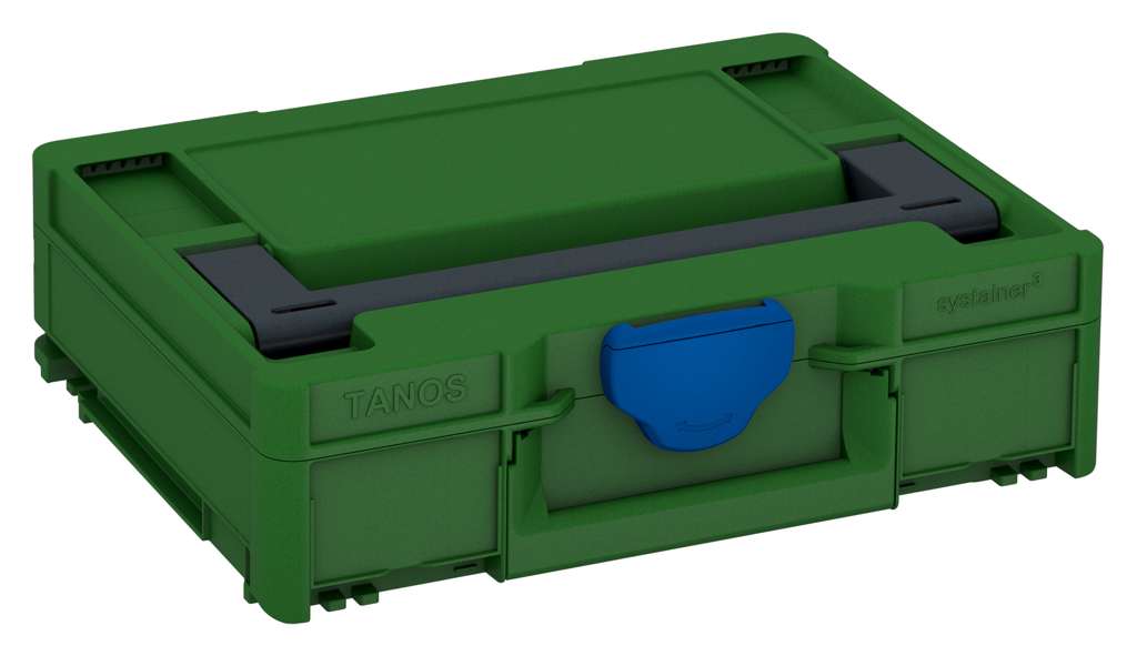 Systainer³ M 112, Emerald Green with Anthracite lid handle and Signal Blue catches