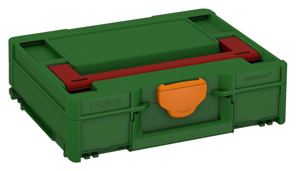 Systainer³ M 112, Emerald Green with Carmine Red lid handle and Deep Orange catches