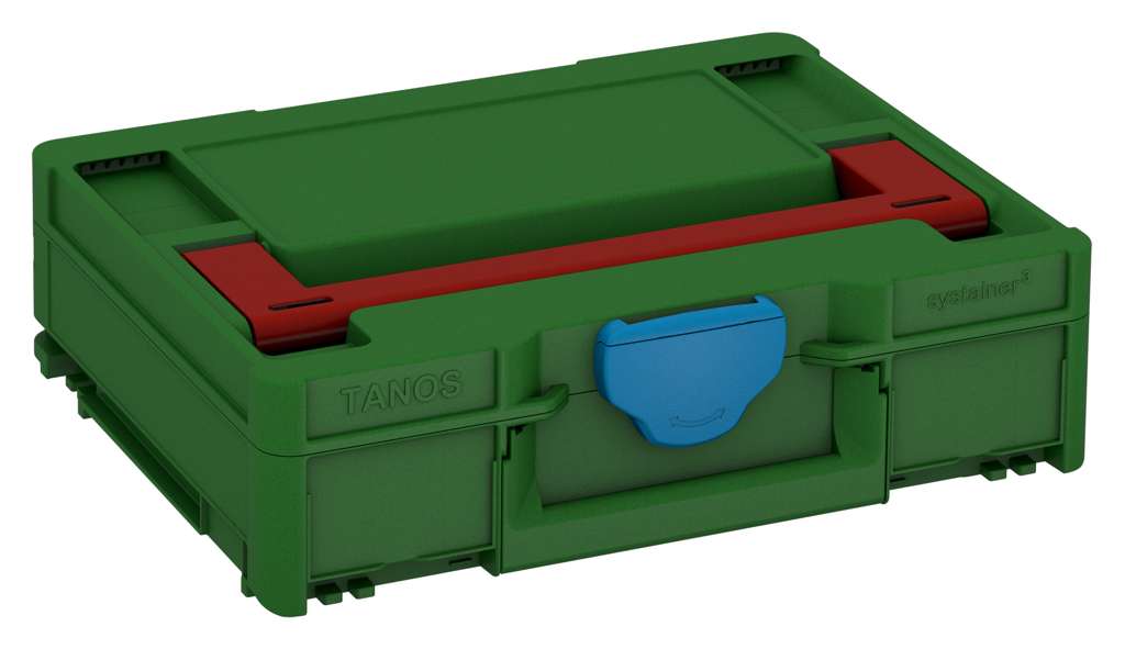 Systainer³ M 112, Emerald Green with Carmine Red lid handle and Sky Blue catches