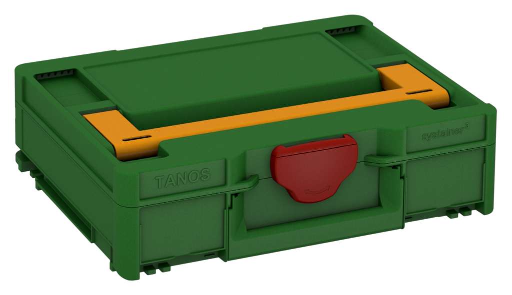 Systainer³ M 112, Emerald Green with Daffodil Yellow lid handle and Carmine Red catches