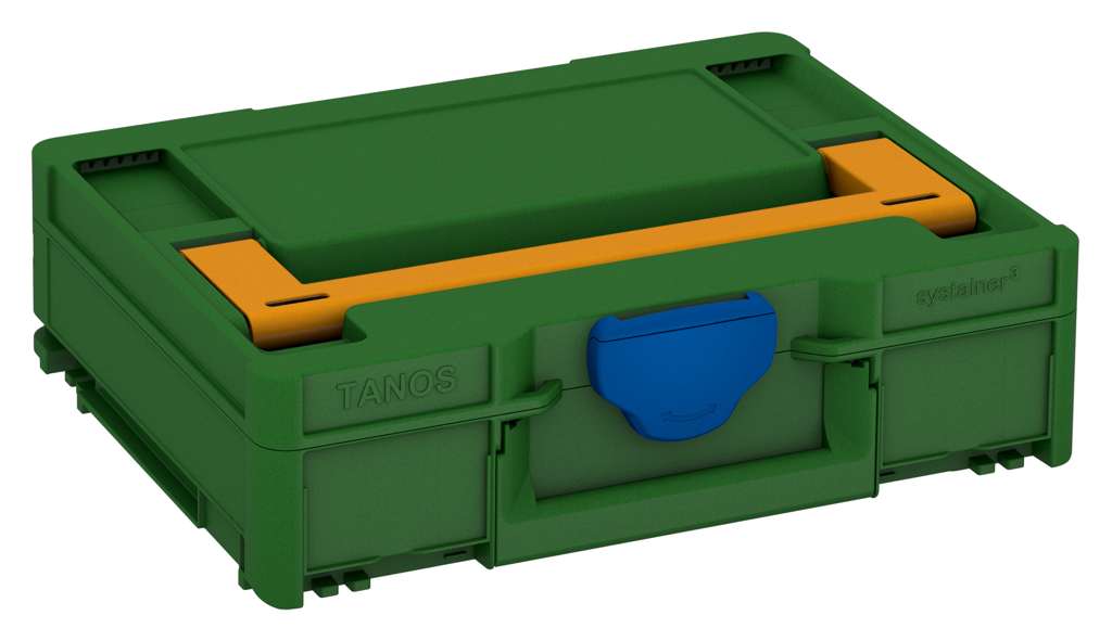 Systainer³ M 112, Emerald Green with Daffodil Yellow lid handle and Signal Blue catches