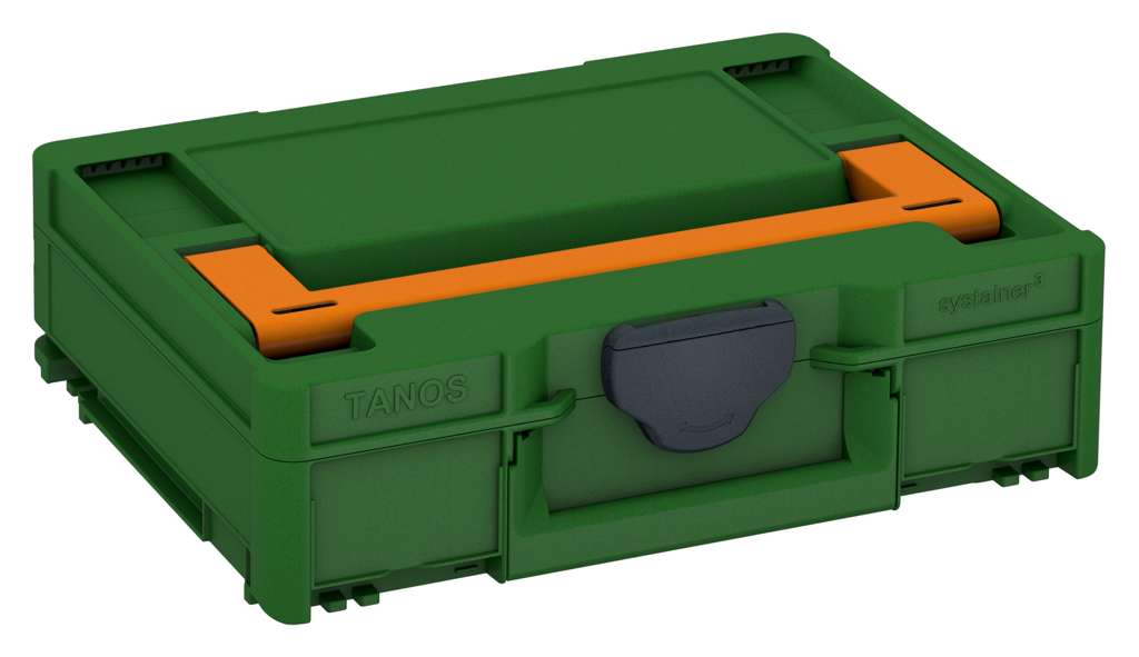 Systainer³ M 112, Emerald Green with Deep Orange lid handle and Anthracite catches