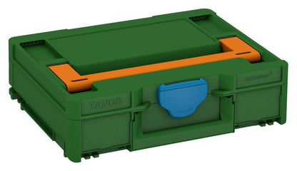 Systainer³ M 112, Emerald Green with Deep Orange lid handle and Sky Blue catches
