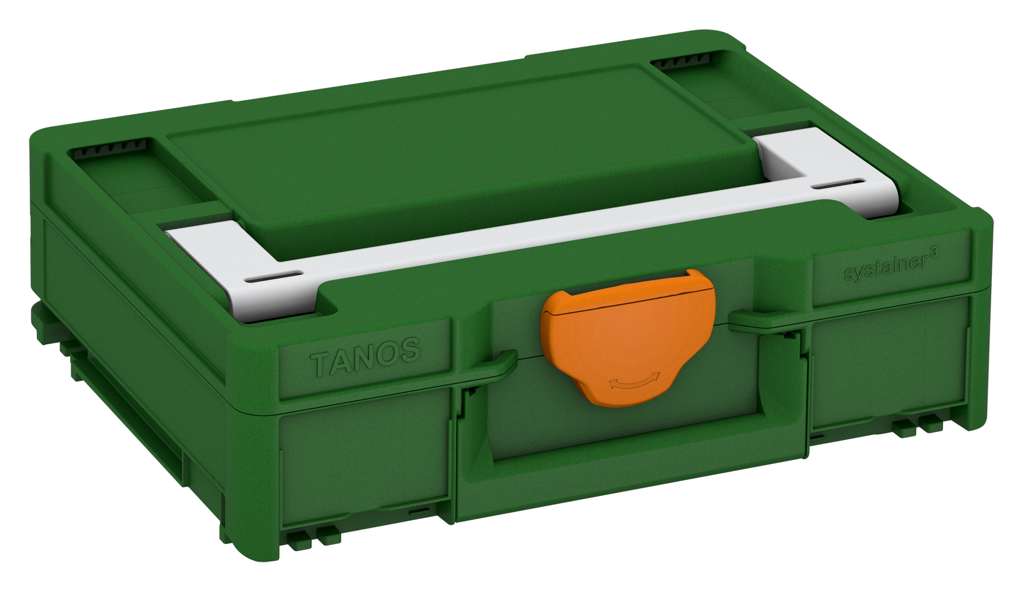 Systainer³ M 112, Emerald Green with Light Grey lid handle and Deep Orange catches