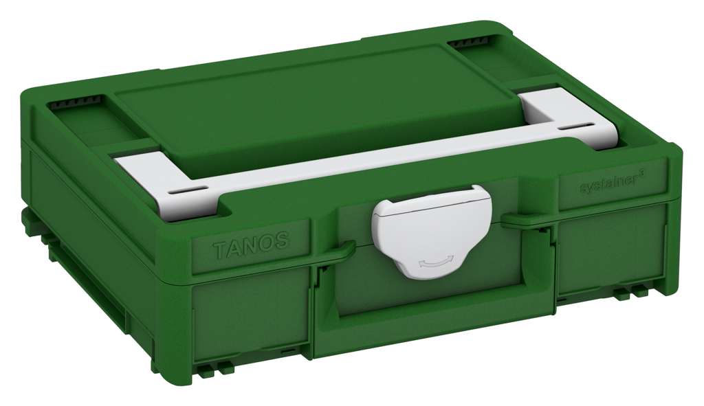 Systainer³ M 112, Emerald Green with Light Grey lid handle and Light Grey catches