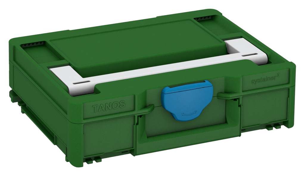 Systainer³ M 112, Emerald Green with Light Grey lid handle and Sky Blue catches