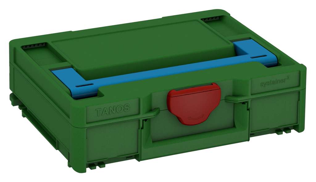 Systainer³ M 112, Emerald Green with Sky Blue lid handle and Carmine Red catches
