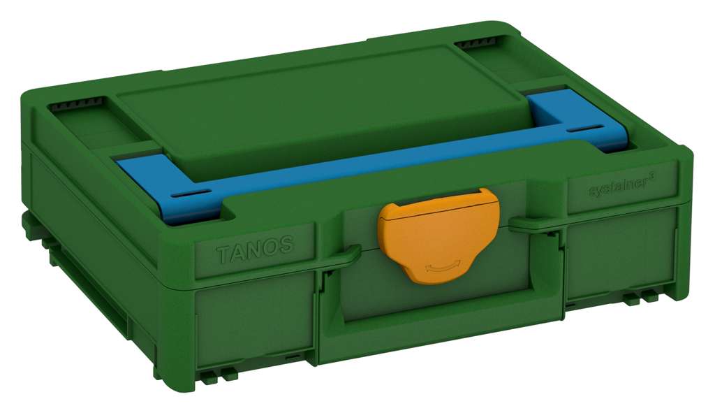 Systainer³ M 112, Emerald Green with Sky Blue lid handle and Daffodil Yellow catches