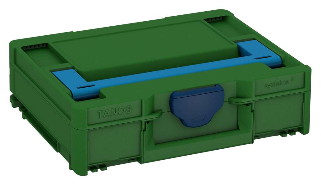 Systainer³ M 112, Emerald Green with Sky Blue lid handle and Sapphire Blue catches