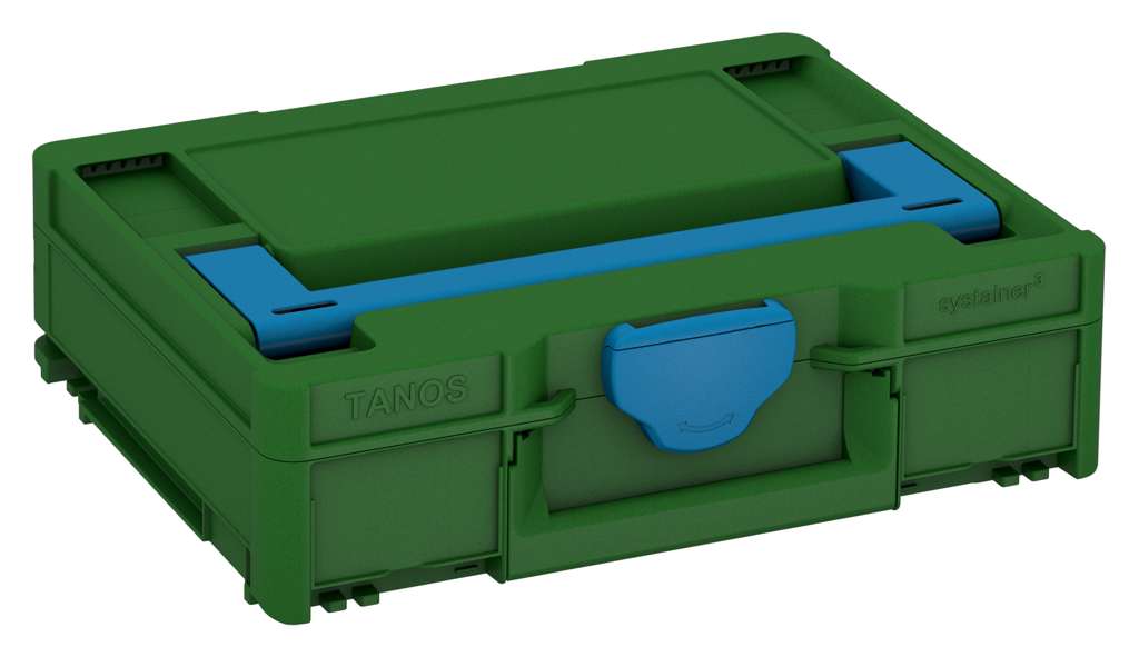 Systainer³ M 112, Emerald Green with Sky Blue lid handle and Sky Blue catches