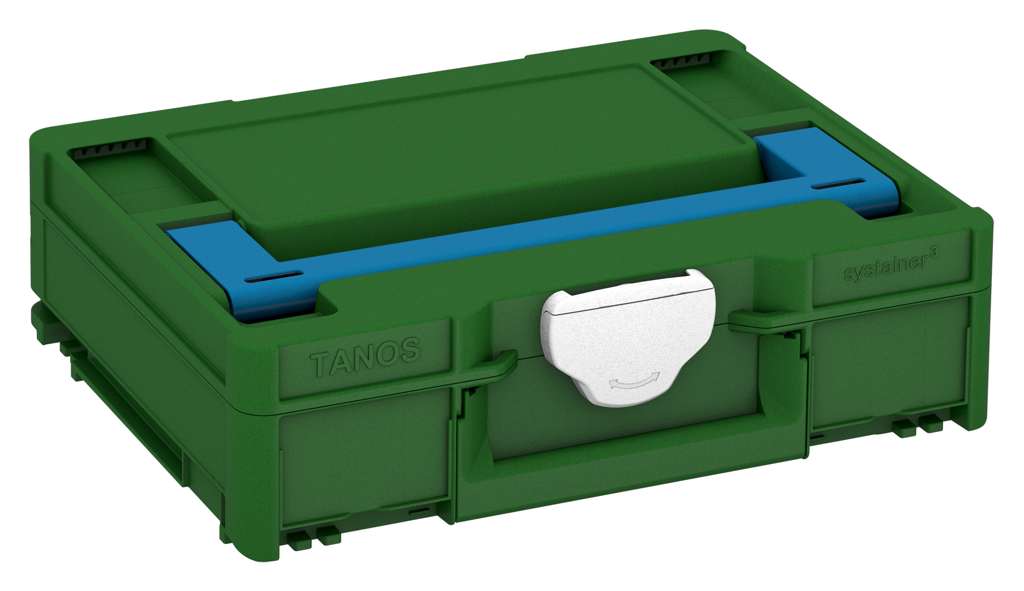 Systainer³ M 112, Emerald Green with Sky Blue lid handle and White catches