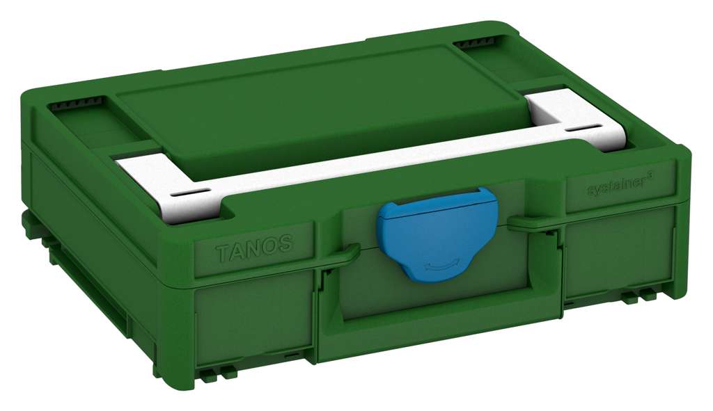 Systainer³ M 112, Emerald Green with White lid handle and Sky Blue catches
