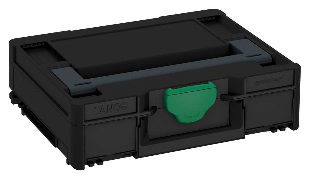 Systainer³ M 112, Black with Anthracite lid handle and Signal Green catches