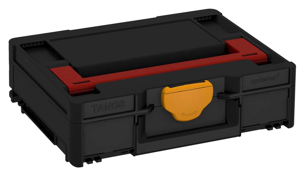 Systainer³ M 112, Black with Carmine Red lid handle and Daffodil Yellow catches