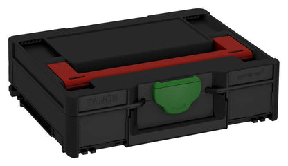 Systainer³ M 112, Black with Carmine Red lid handle and Emerald Green catches