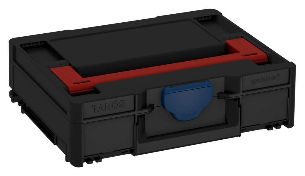 Systainer³ M 112, Black with Carmine Red lid handle and Sapphire Blue catches