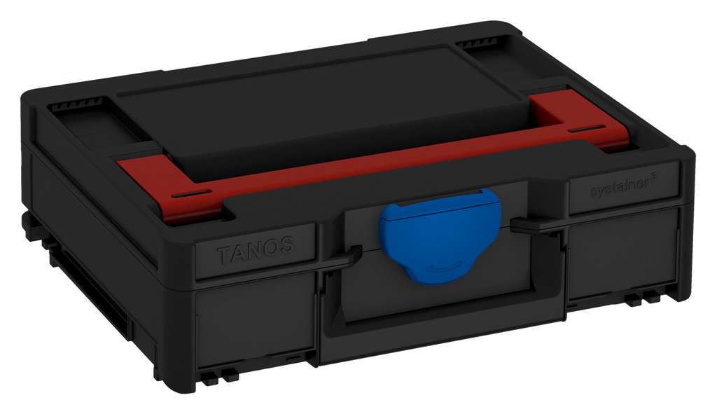 Systainer³ M 112, Black with Carmine Red lid handle and Signal Blue catches
