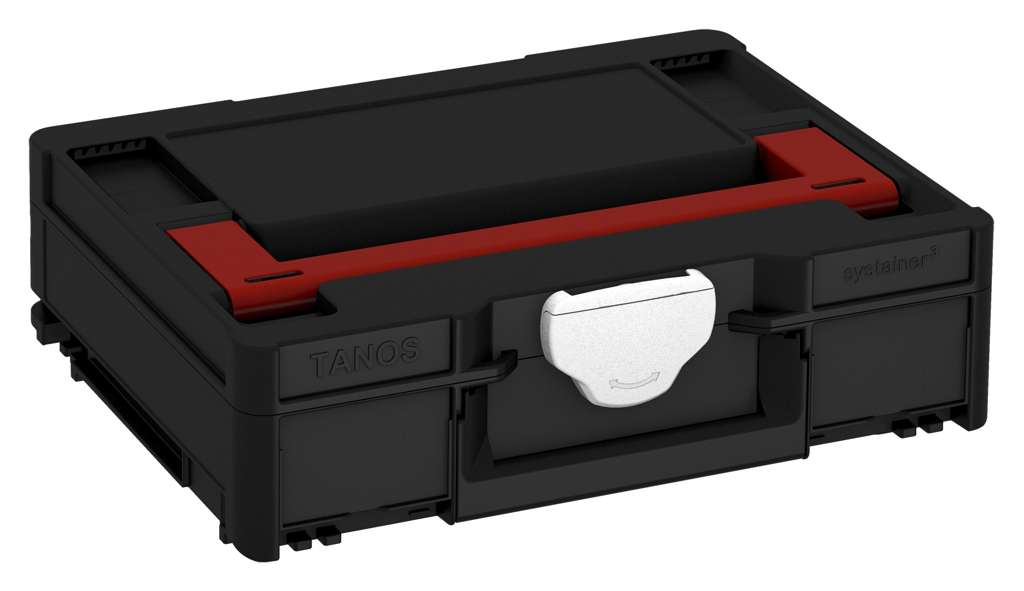 Systainer³ M 112, Black with Carmine Red lid handle and White catches