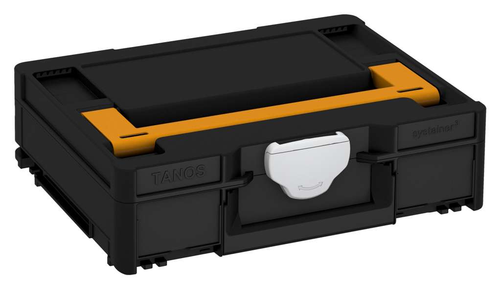 Systainer³ M 112, Black with Daffodil Yellow lid handle and Light Grey catches