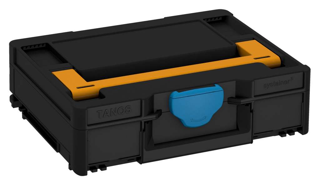 Systainer³ M 112, Black with Daffodil Yellow lid handle and Sky Blue catches