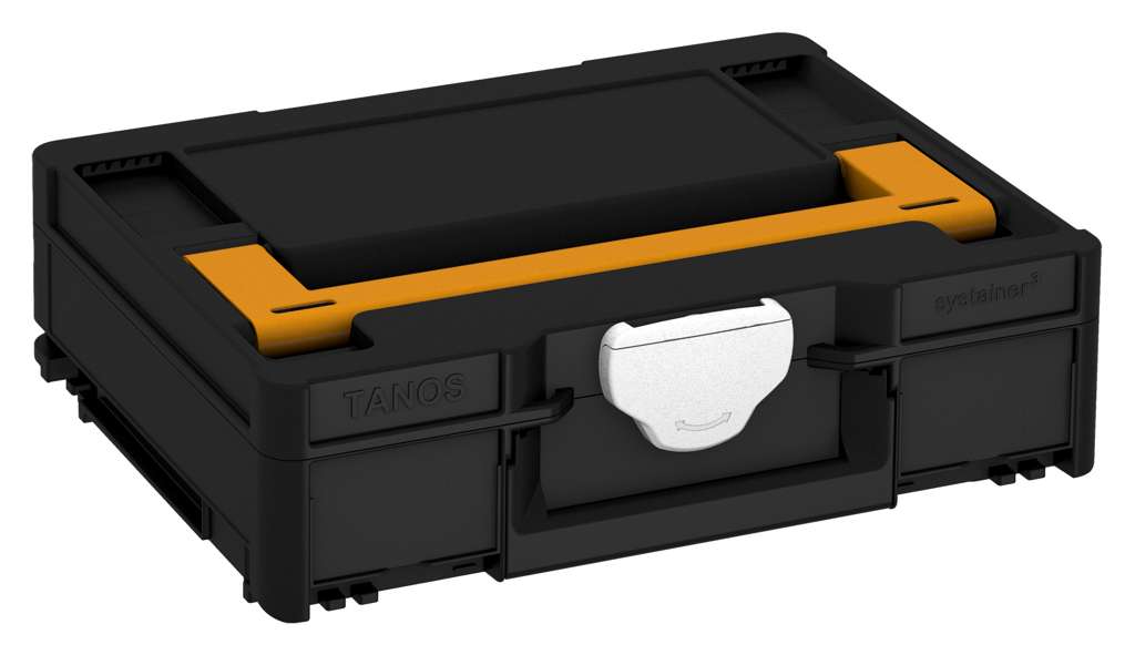 Systainer³ M 112, Black with Daffodil Yellow lid handle and White catches
