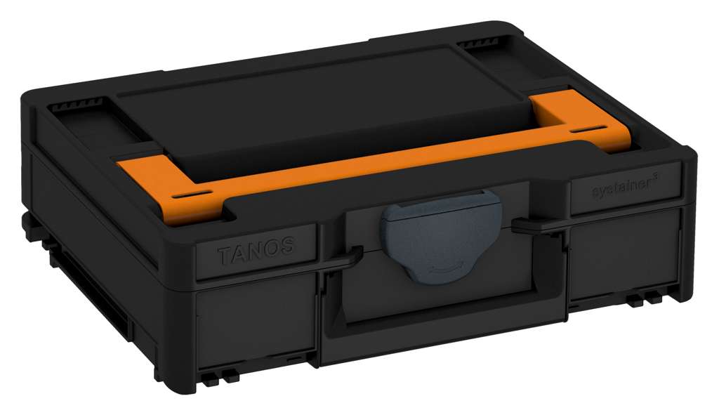 Systainer³ M 112, Black with Deep Orange lid handle and Anthracite catches