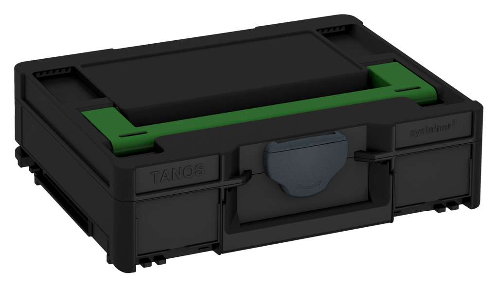 Systainer³ M 112, Black with Emerald Green lid handle and Anthracite catches
