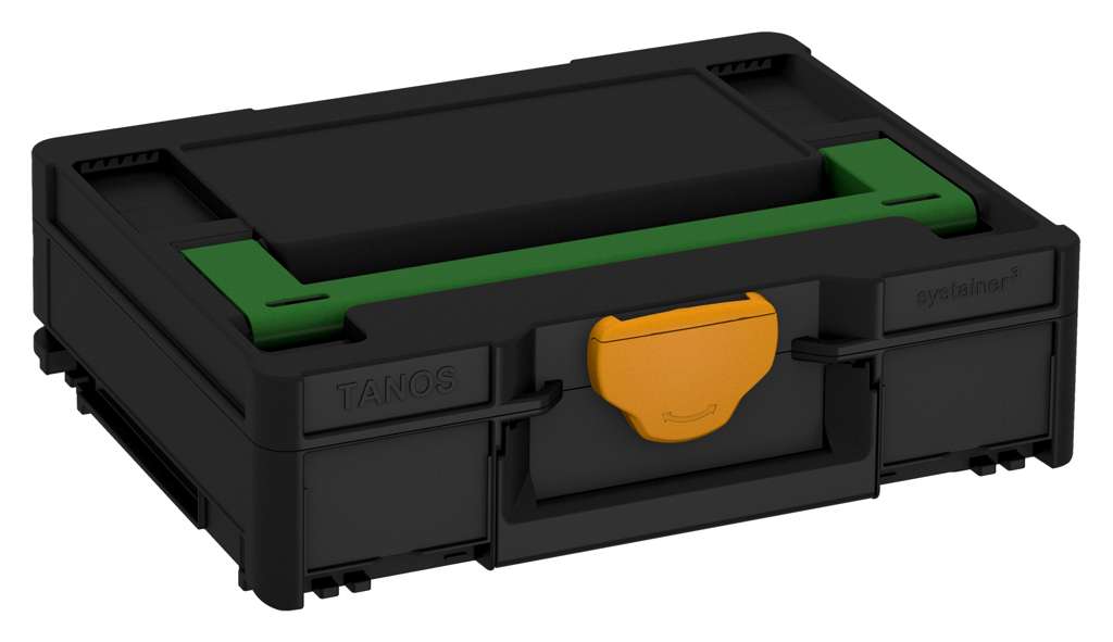 Systainer³ M 112, Black with Emerald Green lid handle and Daffodil Yellow catches