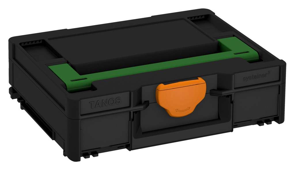 Systainer³ M 112, Black with Emerald Green lid handle and Deep Orange catches