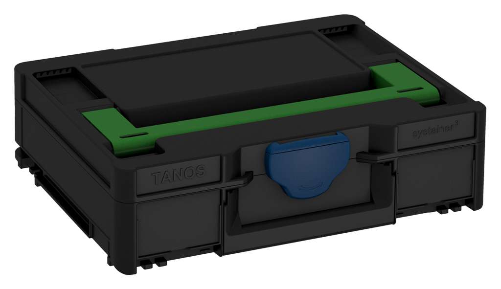 Systainer³ M 112, Black with Emerald Green lid handle and Sapphire Blue catches