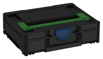 Systainer³ M 112, Black with Emerald Green lid handle and Sapphire Blue catches