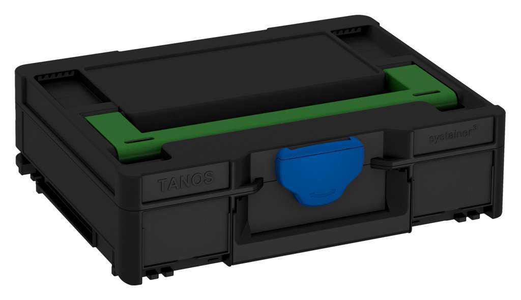 Systainer³ M 112, Black with Emerald Green lid handle and Signal Blue catches