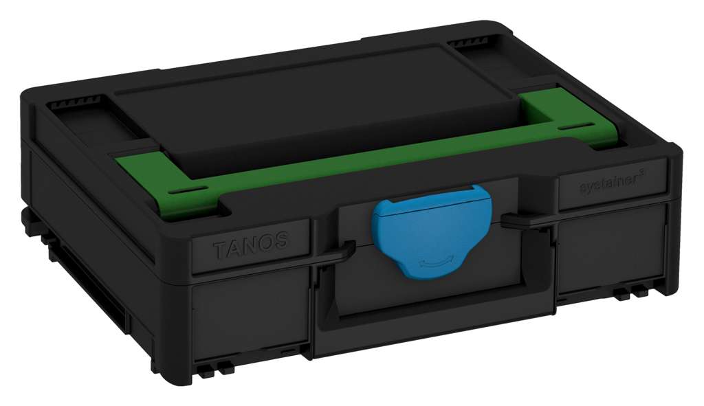 Systainer³ M 112, Black with Emerald Green lid handle and Sky Blue catches