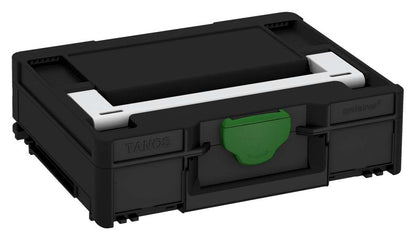 Systainer³ M 112, Black with Light Grey lid handle and Emerald Green catches