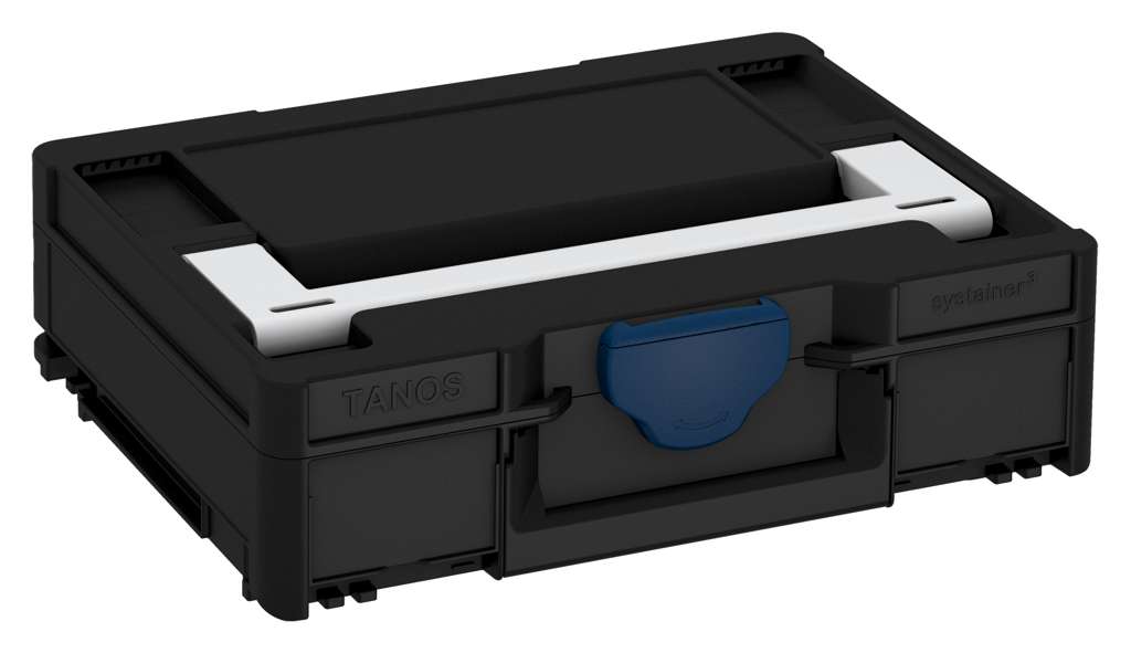 Systainer³ M 112, Black with Light Grey lid handle and Sapphire Blue catches