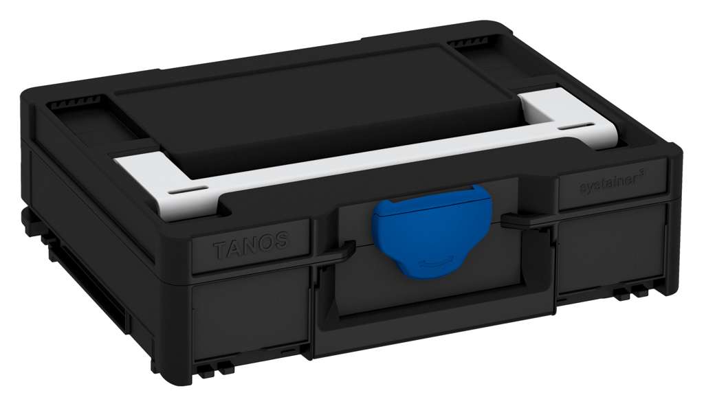 Systainer³ M 112, Black with Light Grey lid handle and Signal Blue catches