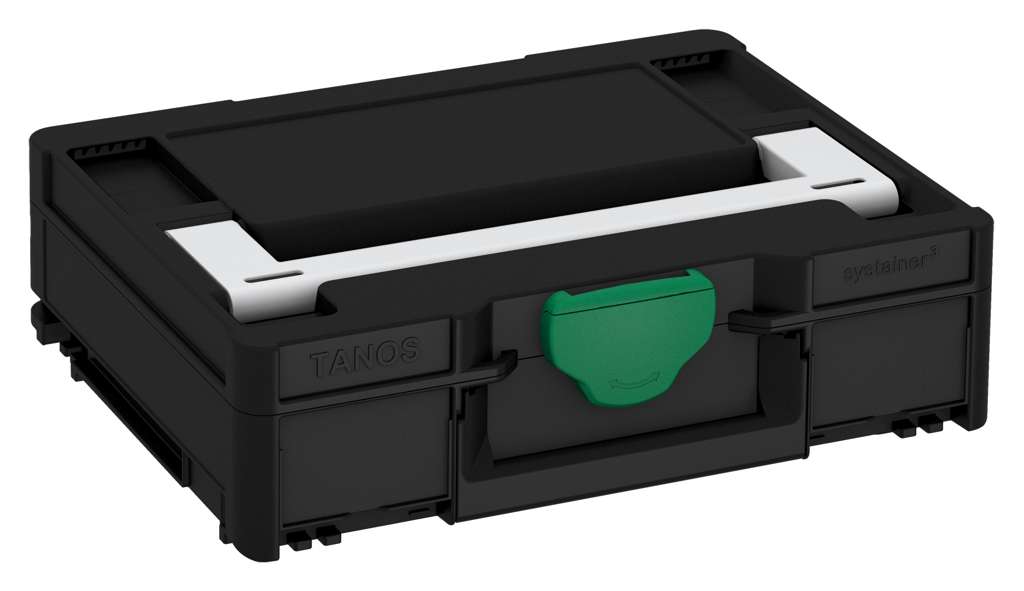 Systainer³ M 112, Black with Light Grey lid handle and Signal Green catches