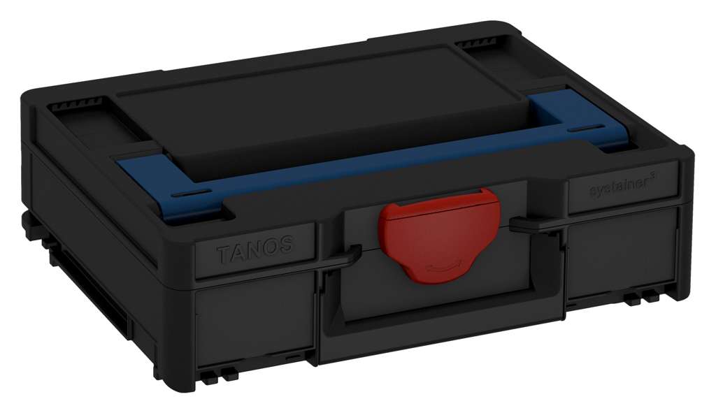 Systainer³ M 112, Black with Sapphire Blue lid handle and Carmine Red catches