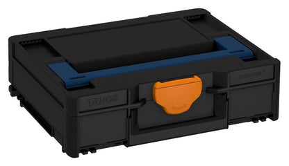 Systainer³ M 112, Black with Sapphire Blue lid handle and Deep Orange catches