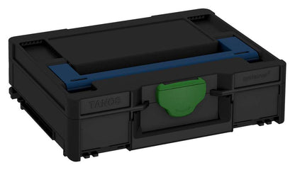 Systainer³ M 112, Black with Sapphire Blue lid handle and Emerald Green catches