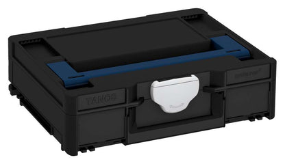 Systainer³ M 112, Black with Sapphire Blue lid handle and Light Grey catches