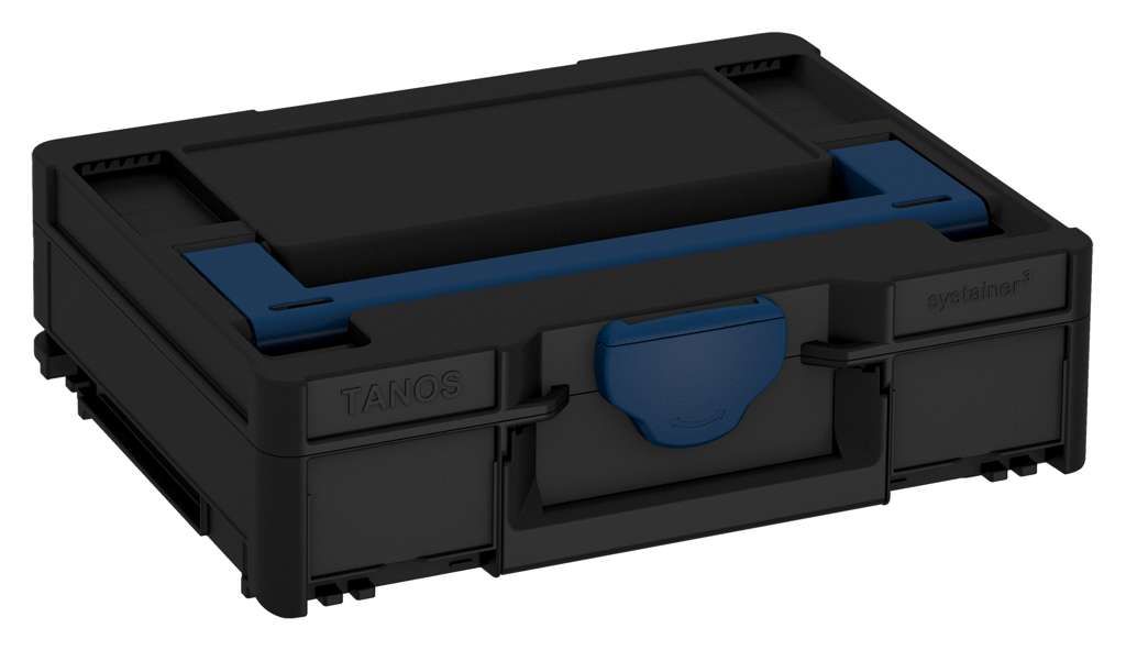 Systainer³ M 112, Black with Sapphire Blue lid handle and Sapphire Blue catches